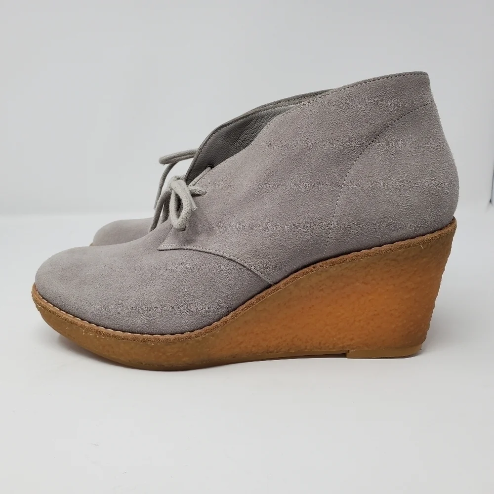 COLE HAAN- Suede Wedge Booties- Women's- Size 6.5B